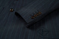 Load image into Gallery viewer, Designer Style Double Breasted Men's Two Button Stripe Blazer