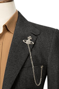 Charger l'image dans la visionneuse de la galerie, Simple Winter Tweed Herringbone 2 Pieces Mens Suits 2784