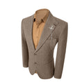 Charger l'image dans la visionneuse de la galerie, Simple Winter Tweed Herringbone 2 Pieces Mens Suits 2784