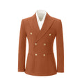 Load image into Gallery viewer, Double Breasted Peak Lapel Corduroy Suit 2 Pieces Men's Suits Jacket+Pants 2765