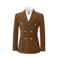 Load image into Gallery viewer, Double Breasted Peak Lapel Corduroy Suit 2 Pieces Men's Suits Jacket+Pants 2765