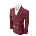 Load image into Gallery viewer, Double Breasted Peak Lapel Corduroy Suit 2 Pieces Men's Suits Jacket+Pants 2765