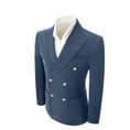 Load image into Gallery viewer, Double Breasted Peak Lapel Corduroy Suit 2 Pieces Men's Suits Jacket+Pants 2765