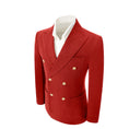 Load image into Gallery viewer, Double Breasted Peak Lapel Corduroy Suit 2 Pieces Men's Suits Jacket+Pants 2765