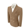 Load image into Gallery viewer, Double Breasted Peak Lapel Corduroy Suit 2 Pieces Men's Suits Jacket+Pants 2765