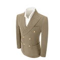 Load image into Gallery viewer, Double Breasted Peak Lapel Corduroy Suit 2 Pieces Men's Suits Jacket+Pants 2765
