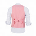 Load image into Gallery viewer, Pink Men's Vest for Party, Wedding and Business