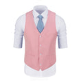 Load image into Gallery viewer, Pink Men's Suits 2 Pieces Vest+Pants Set V-Neck Slim Fit Casual Waistcoat Suit