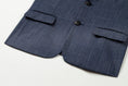 Gallery viewerに画像を読み込む, Dark Blue Plaid 3 Piece Boys Suits Blazer Vest and Pants
