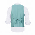 Load image into Gallery viewer, Mint Green Men's Suits 2 Pieces Vest+Pants Set V-Neck Slim Fit Casual Waistcoat Suit