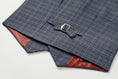 Gallery viewerに画像を読み込む, Blue-white Plaid 3 Piece Boys Suits Blazer Vest and Pants
