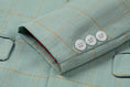 Gallery viewerに画像を読み込む, Mint Green Plaid 3 Piece Boys Suits Blazer Vest and Pants