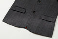 Gallery viewerに画像を読み込む, Black Plaid 3 Piece Boys Suits Blazer Vest and Pants