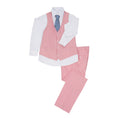 Load image into Gallery viewer, Pink Two Button Wedding 3 Pieces Slim Fit Men Suits