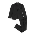 Load image into Gallery viewer, Black Two Button Wedding 3 Pieces Slim Fit Men Suits