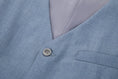 Load image into Gallery viewer, Denim Blue Two Button Wedding 3 Pieces Slim Fit Men Suits