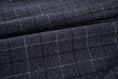Load image into Gallery viewer, Dark Grey Plaid Men's 3 Piece Set for Party, Wedding and Business
