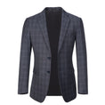 Load image into Gallery viewer, Dark Grey Plaid Men's 3 Piece Set for Party, Wedding and Business