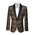Load image into Gallery viewer, Golden Unique Patterned Men's Blazer for Party, Wedding and Business