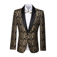 Charger l'image dans la visionneuse de la galerie, Golden Unique Patterned Men's Blazer for Party, Wedding and Business