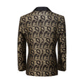 Load image into Gallery viewer, Golden Unique Patterned Men's Blazer for Party, Wedding and Business