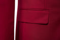 Load image into Gallery viewer, Burgundy Men's Two Button Blazer for Party, Wedding and Business