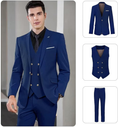 Load image into Gallery viewer, Stylish Peak Lapel Double Breasted One Button 3 Piece Men's Suit