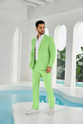 Load image into Gallery viewer, Summer Seersucker Striped 2 Piece Men's Suit (Upgraded Version)