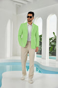Load image into Gallery viewer, Seersucker Striped Men's Summer Blazer