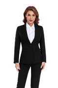 Load image into Gallery viewer, Black Women's 2 Piece Office Work Suit Set