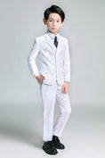 Load image into Gallery viewer, White Tuxedo 5 Piece Boys Suits