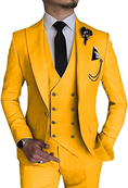 Load image into Gallery viewer, Stylish Peak Lapel Double Breasted One Button 3 Piece Men's Suit
