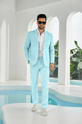 Load image into Gallery viewer, Summer Seersucker Striped 2 Piece Men's Suit (Upgraded Version)