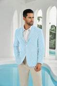 Load image into Gallery viewer, Seersucker Striped Men's Summer Blazer