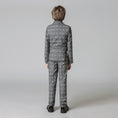 Load image into Gallery viewer, Grey Plaid Elegant Formal 5 Piece Boys Suits