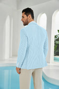 Load image into Gallery viewer, Seersucker Striped Men's Summer Blazer