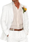 Charger l'image dans la visionneuse de la galerie, Summer Casual Beach Wedding 2 Piece Linen Men Suits