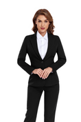 Load image into Gallery viewer, Black Women's 2 Piece Office Work Suit Set