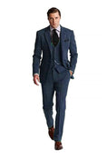 Load image into Gallery viewer, Retro Slim Fit Herringbone Groom Tuxedos 3 Piece Men's Suits