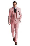 Load image into Gallery viewer, Retro Slim Fit Herringbone Groom Tuxedos 3 Piece Men's Suits