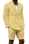 Load image into Gallery viewer, Linen Casual Slim Fit Cotton Men Blazer & Shorts Suits