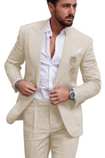 Load image into Gallery viewer, Summer Casual Linen Men's Slim Fit 2 Piece Suit