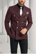 Load image into Gallery viewer, Designer Style Men's Double Breasted Blazer
