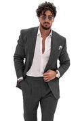 Load image into Gallery viewer, Summer Casual Linen Men's 2 Piece Suit Blazer Pants Set