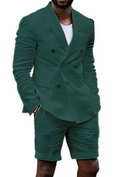 Load image into Gallery viewer, Linen Casual Slim Fit Cotton Men Blazer & Shorts Suits