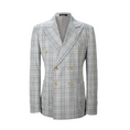 Load image into Gallery viewer, Designer Style Double Breasted Men's Two Button Plaid Blazer