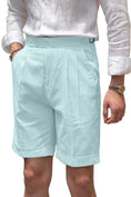 Charger l'image dans la visionneuse de la galerie, Seersucker Striped Expandable Waist Men's Summer Shorts