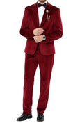 Load image into Gallery viewer, Velvet One Button Tuxedo 2 Piece Men Suits