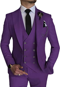 Load image into Gallery viewer, Stylish Peak Lapel Double Breasted One Button 3 Piece Men's Suit