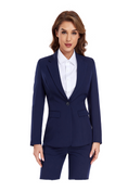 Load image into Gallery viewer, Navy Women's 2 Piece Office Work Suit Set